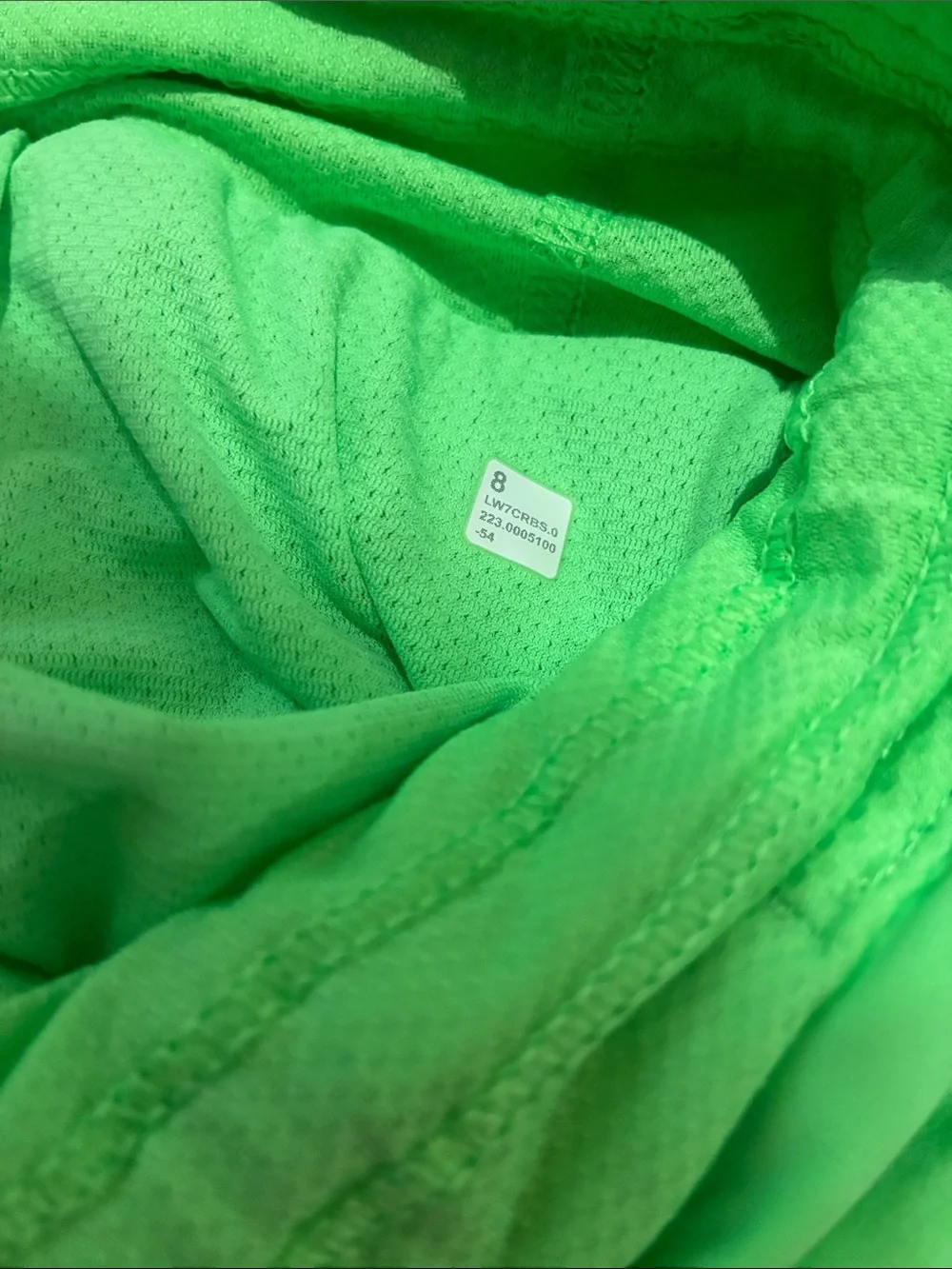 Lululemon Neon Green Women's Athletic Running Shorts - size 8